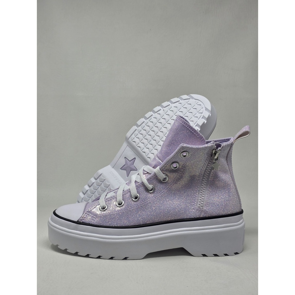 Converse Chuck Size 6 Kids Lugged Lift Sneakers Hi Glitter Synthetic A03009C New